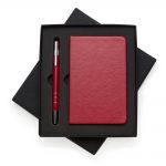 Conjunto-Caneta-e-Caderneta-tipo-Moleskine-VERMELHO-2435-1480081557